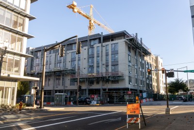 Portland multistory building under construction