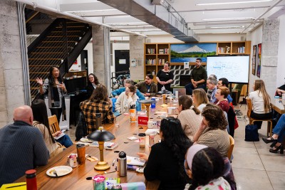 Anita Yap speaking to the LULI cohort