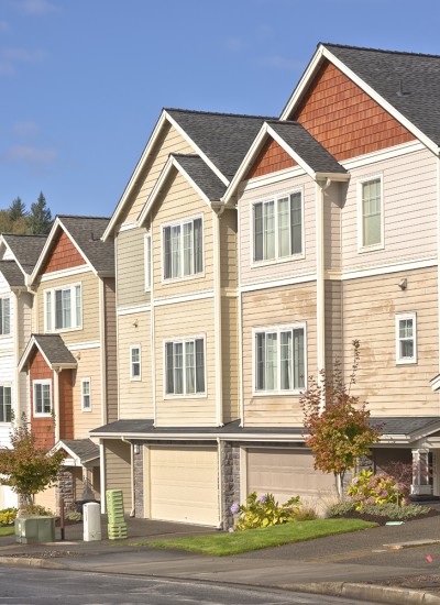 A row of townhouses