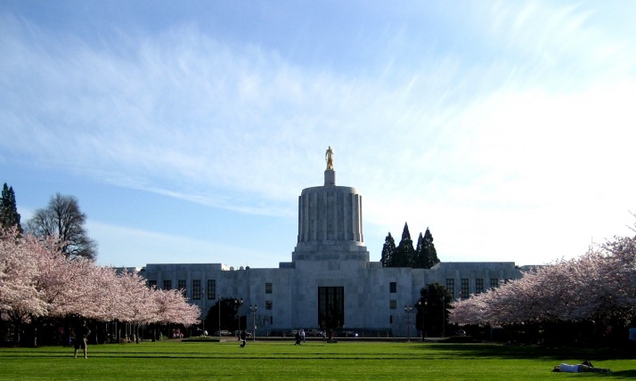 The Oregon State Capitol Building in Salem