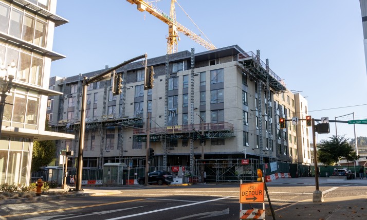 Portland multistory building under construction