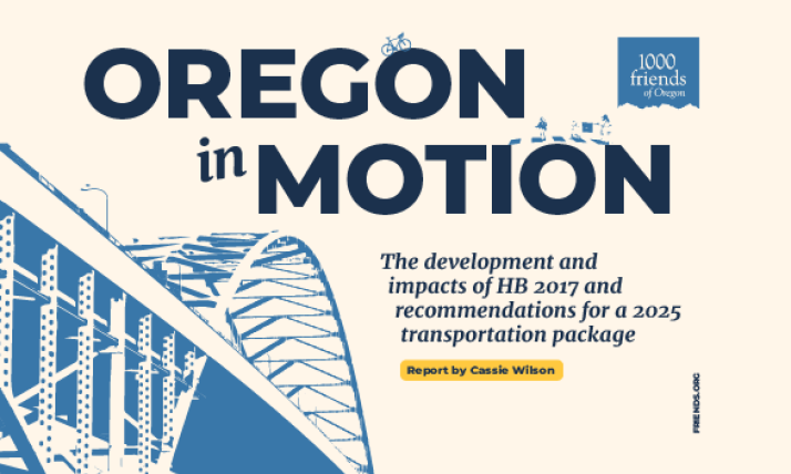 Cover for the report Oregon in Motion