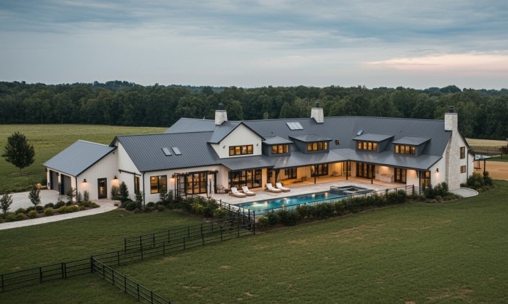 Mansion on wide parcel of land
