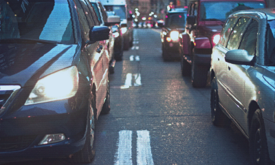 Cars in traffic