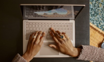 Woman typing 2
