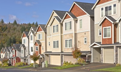 A row of townhouses
