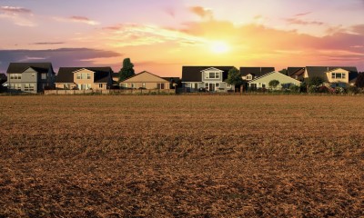 Sunrise over urban growth boundary