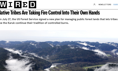Screenshot of a Wired article, "Native Tribes are taking fire control into their own hands."